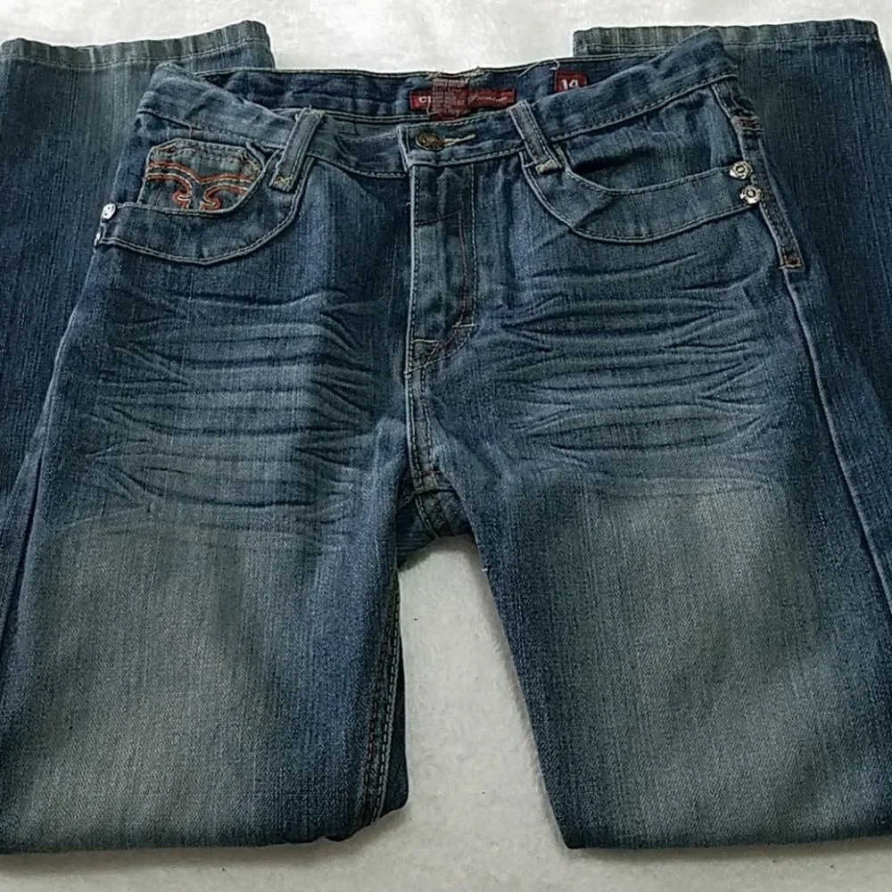 Chams Premium Boys Skinny Slim 506 Blue Jeans (14)